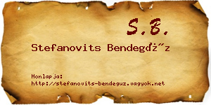 Stefanovits Bendegúz névjegykártya
